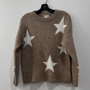 Vigoss Brown Star Pattern Sweater